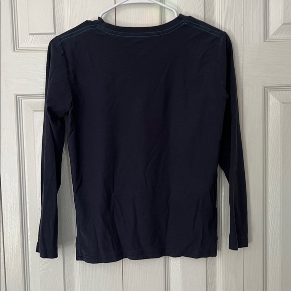 Navy Long Sleeve Shirt with Hawk Design - Picture 2 of 5